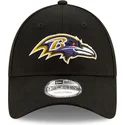 schwarze-verstellbare-gebogene-kappe-9forty-the-league-der-baltimore-ravens-nfl-von-new-era