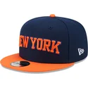cepur-plakana-tumsi-zils-snapback-9fifty-statement-no-new-york-knicks-nba-no-new-era