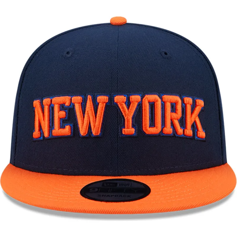 cepur-plakana-tumsi-zils-snapback-9fifty-statement-no-new-york-knicks-nba-no-new-era