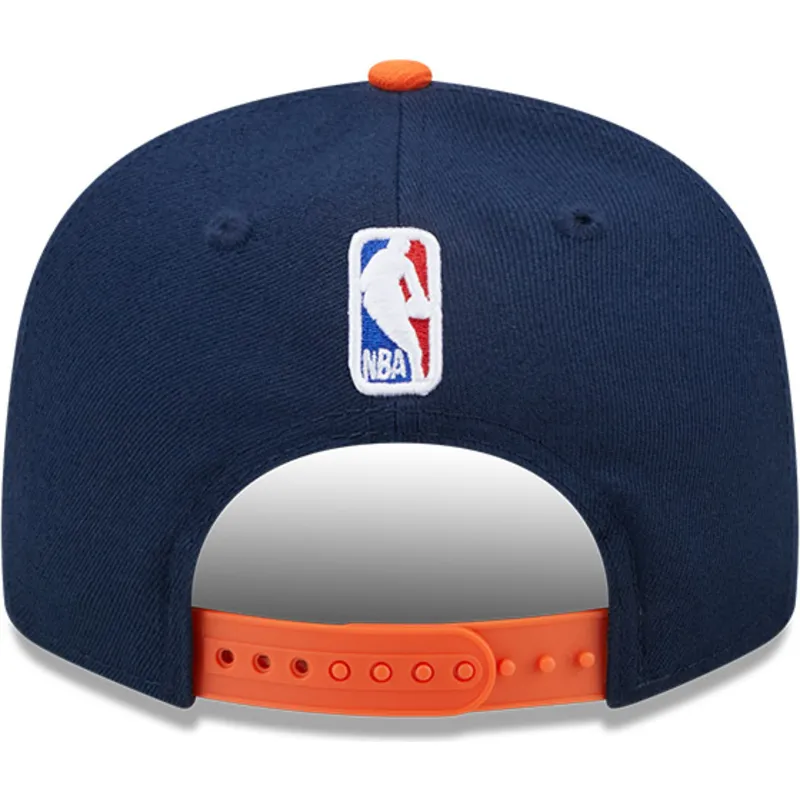 cepur-plakana-tumsi-zils-snapback-9fifty-statement-no-new-york-knicks-nba-no-new-era
