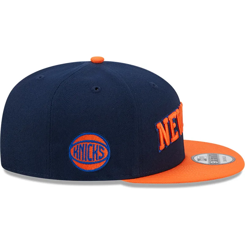 cepur-plakana-tumsi-zils-snapback-9fifty-statement-no-new-york-knicks-nba-no-new-era