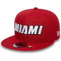 cepur-plakana-sarkans-snapback-9fifty-statement-no-miami-heat-nba-no-new-era