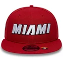 cepur-plakana-sarkans-snapback-9fifty-statement-no-miami-heat-nba-no-new-era