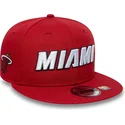 cepur-plakana-sarkans-snapback-9fifty-statement-no-miami-heat-nba-no-new-era