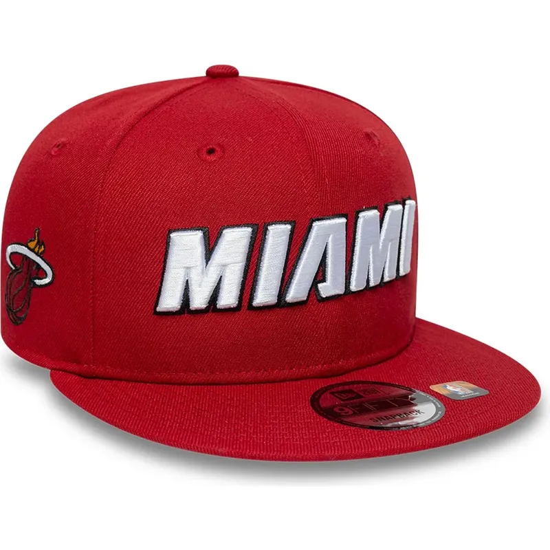 rote-flache-9fifty-statement-snapback-cap-der-miami-heat-nba-von-new-era