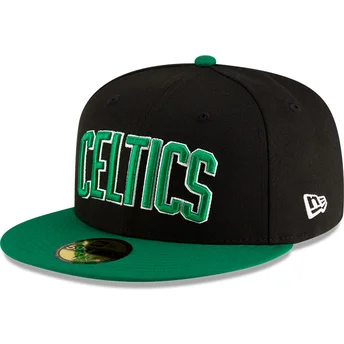 Μαύρο και πράσινο επίπεδο καπέλο 59FIFTY Statement Boston Celtics NBA της New Era