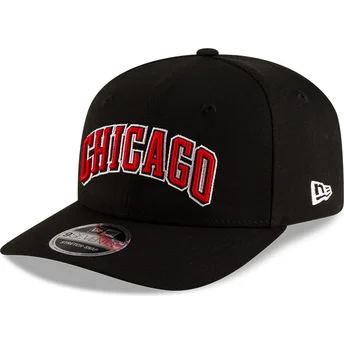 Czarna zakrzywiona czapka snapback 9SEVENTY Statement Stretch Snap Chicago Bulls NBA od New Era