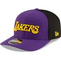 los-angeles-lakers-nba-new-era-9seventy-statement-stretch-snap-violett-schwarze-snapback-kappe