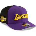 los-angeles-lakers-nba-new-era-9seventy-statement-stretch-snap-violett-schwarze-snapback-kappe