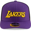 los-angeles-lakers-nba-new-era-9seventy-statement-stretch-snap-violett-schwarze-snapback-kappe