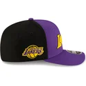 los-angeles-lakers-nba-new-era-9seventy-statement-stretch-snap-violett-schwarze-snapback-kappe