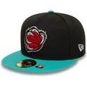 schwarze-und-grune-anliegende-flat-cap-59fifty-classic-der-memphis-grizzlies-nba-von-new-era