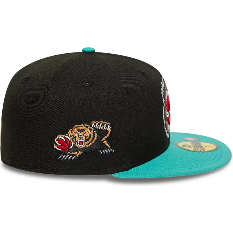 czarna-i-zielona-dopasowana-czapka-z-daszkiem-59fifty-classic-memphis-grizzlies-nba-new-era