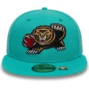 zielona-dopasowana-czapka-z-daszkiem-59fifty-classic-memphis-grizzlies-nba-new-era