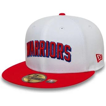 Cepur plakana sarkans pieguļošs 59FIFTY Classic no Golden State Warriors NBA no New Era