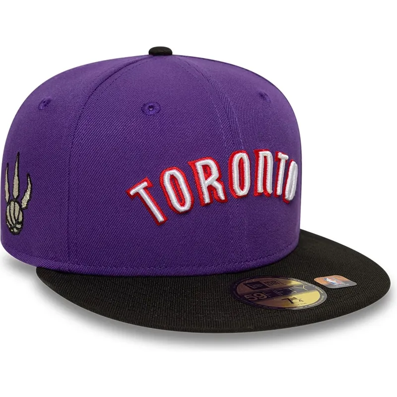 plaska-czapka-fioletowo-czarna-dopasowana-59fifty-classic-toronto-raptors-nba-new-era