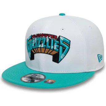 Gorra plana blanca y verde snapback 9FIFTY Classic de Memphis Grizzlies NBA de New Era