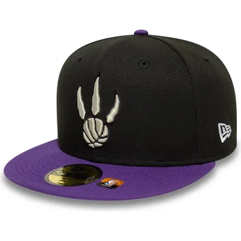 Cap plakana black ajustada 59FIFTY Classic no Toronto Raptors NBA no New Era