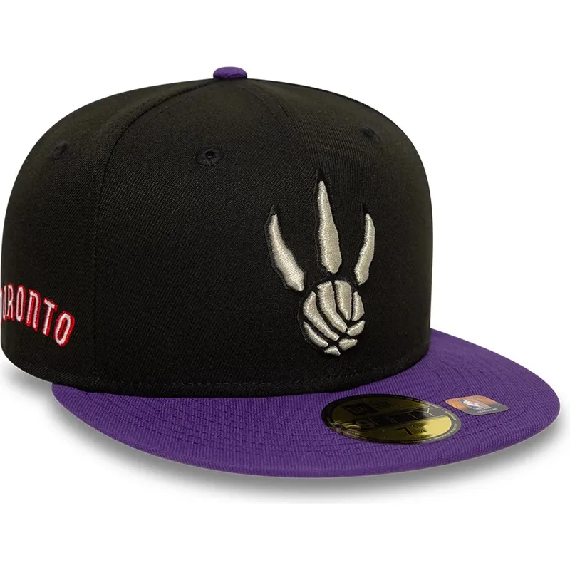 schwarze-und-violette-enganliegende-59fifty-classic-flatcap-der-toronto-raptors-nba-von-new-era