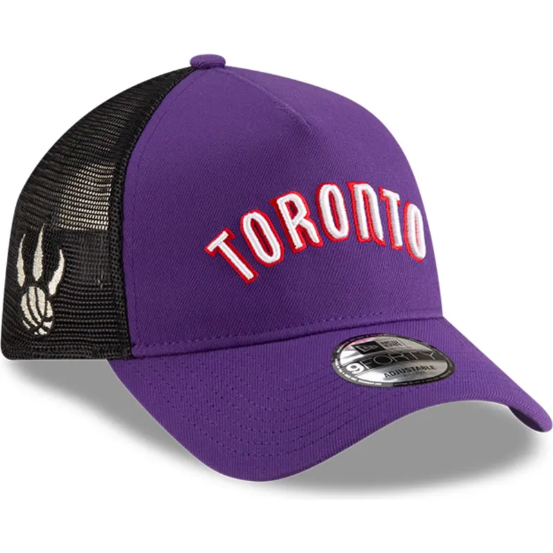 czapka-trucker-fioletowo-czarna-a-frame-classic-toronto-raptors-nba-new-era