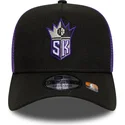 cepur-izliekta-truckeris-melns-snapback-a-frame-classic-no-sacramento-kings-nba-no-new-era