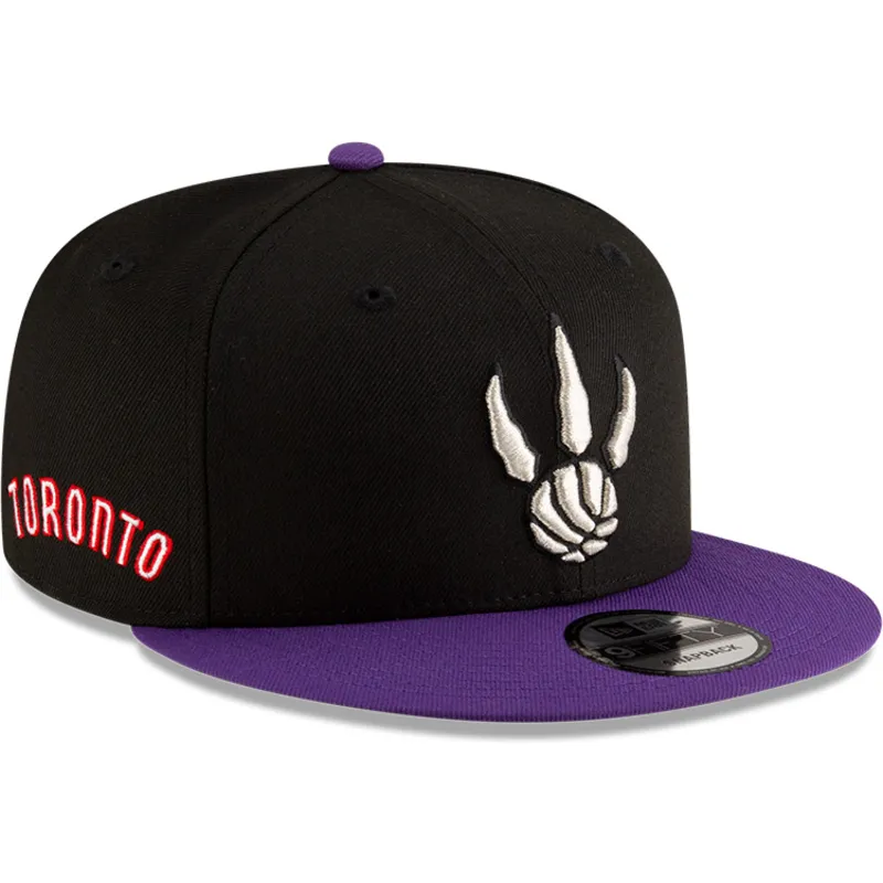 cepur-plakana-melns-snapback-9fifty-classic-no-toronto-raptors-nba-no-new-era