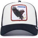 cepur-izliekta-truckeris-balts-snapback-freedom-the-farm-no-goorin-bros