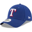 blaue-verstellbare-gebogene-kappe-9forty-the-league-der-texas-rangers-mlb-von-new-era