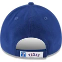 new-era-curved-brim-9forty-the-league-texas-rangers-mlb-blue-adjustable-cap