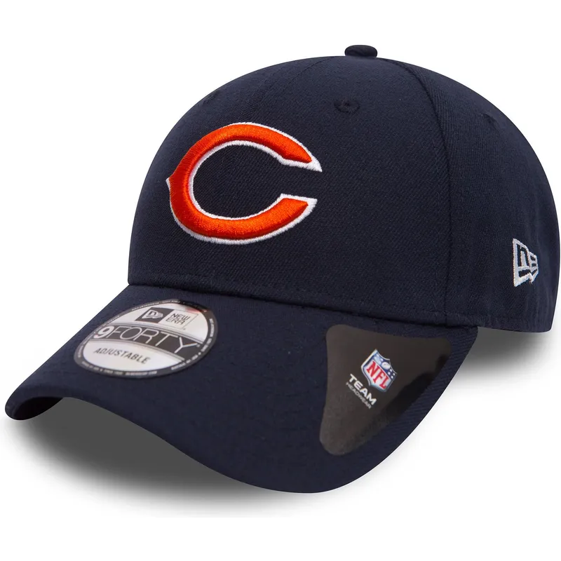 marineblaue-verstellbare-curved-cap-9forty-the-league-der-chicago-bears-nfl-von-new-era
