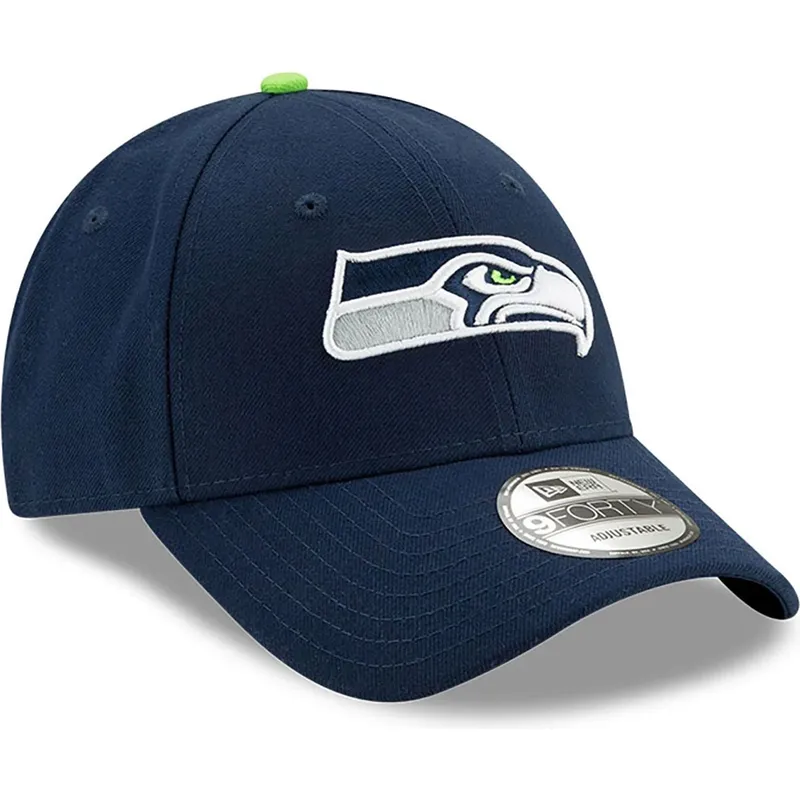 marineblaue-verstellbare-curved-cap-9forty-the-league-der-seattle-seahawks-nfl-von-new-era