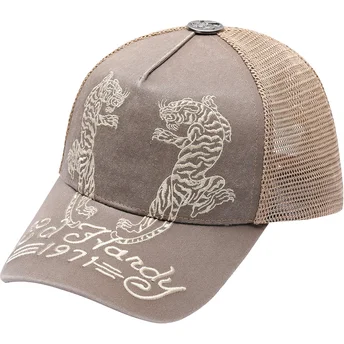Beige trucker-keps Desert Tiger från Ed Hardy