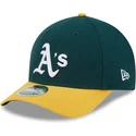 grune-und-gelbe-snapback-kappe-9forty-m-crown-player-replica-der-oakland-athletics-mlb-von-new-era