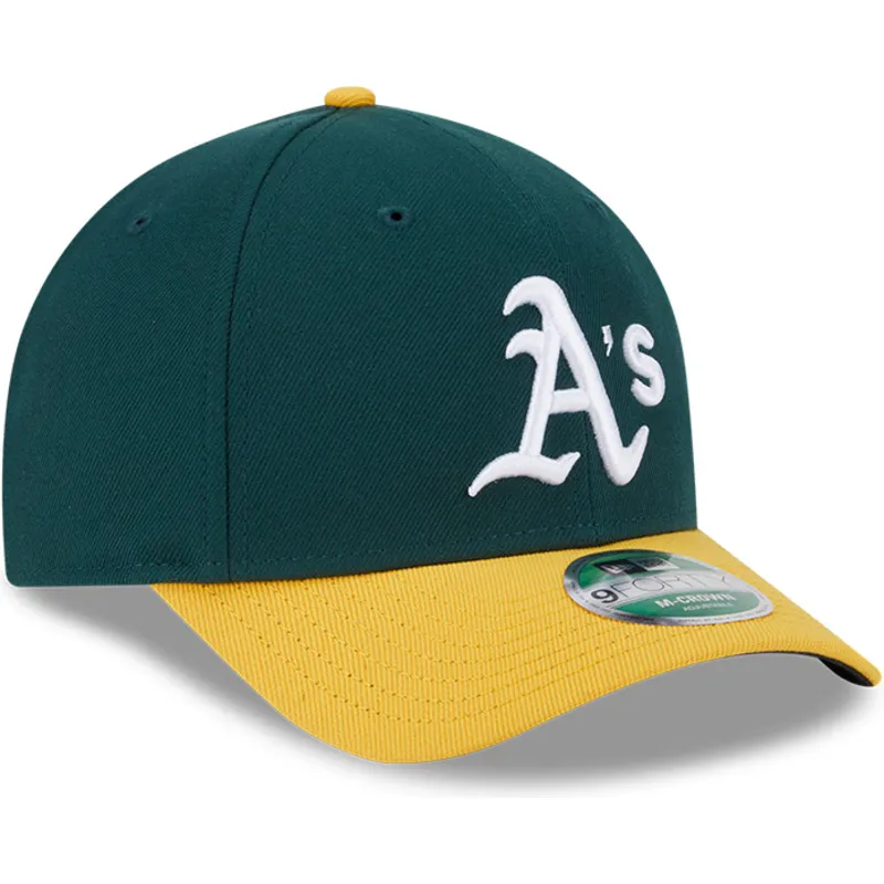 zielono-zolta-zakrzywiona-czapka-snapback-9forty-m-crown-player-replica-oakland-athletics-mlb-new-era