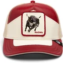 cepur-izliekta-truckeris-sarkans-snapback-moto-lamba-raging-the-farm-no-goorin-bros