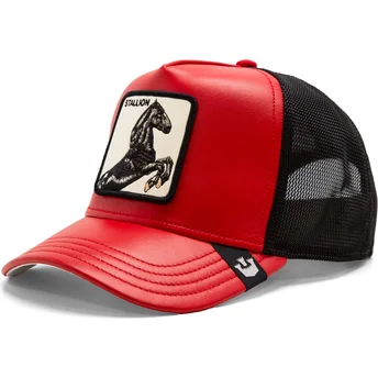 Goorin Bros. Horse Shleather Stallion The Farm Red and Black Trucker Hat