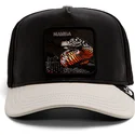 trucker-cap-schwarz-und-grau-schlange-mamba-shleather-snake-the-farm-von-goorin-bros