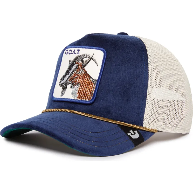 cepur-izliekta-truckeris-zils-snapback-sapphire-goat-the-farm-jewel-tones-the-farm-no-goorin-bros