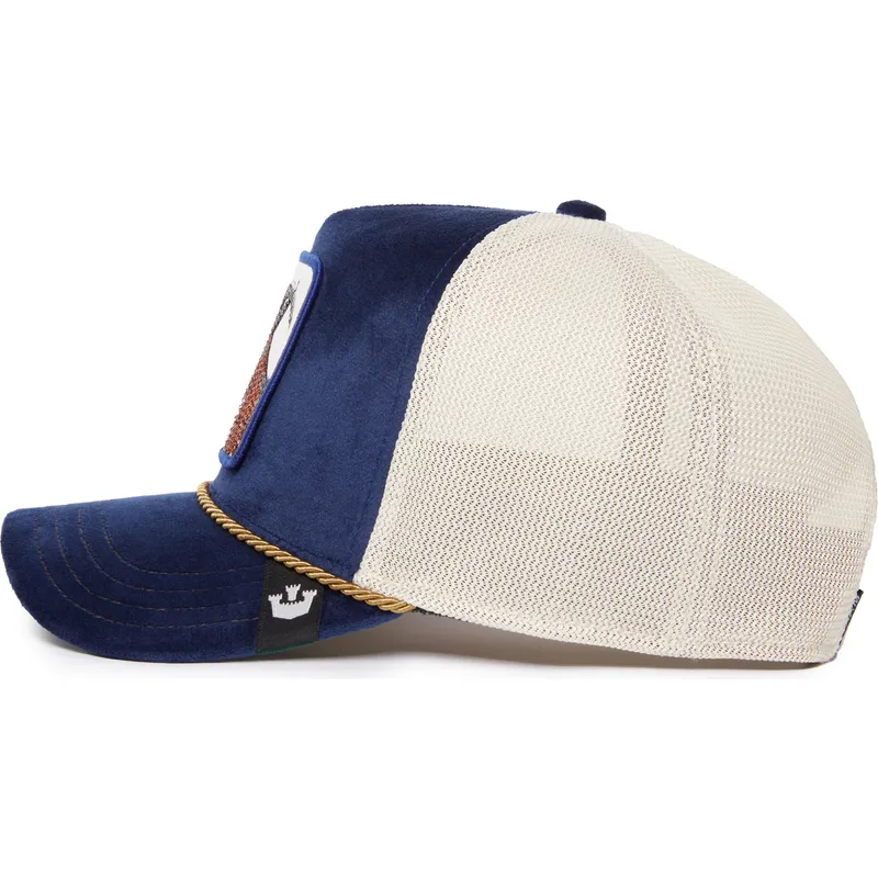 cepur-izliekta-truckeris-zils-snapback-sapphire-goat-the-farm-jewel-tones-the-farm-no-goorin-bros