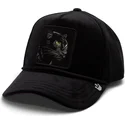 schwarze-snapback-cap-mit-gebogenem-schirm-panther-royalty-the-farm-von-goorin-bros