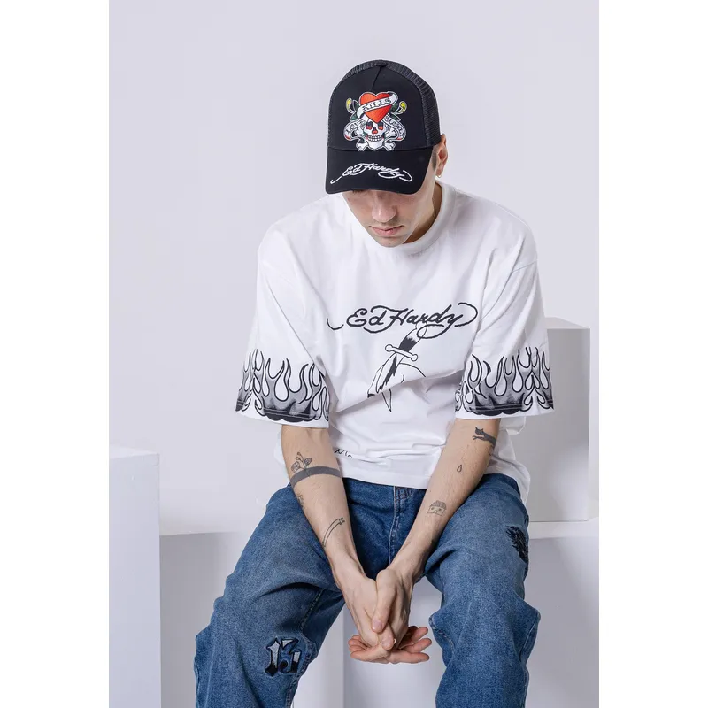 cepur-izliekta-truckeris-melns-snapback-love-kills-slowly-no-ed-hardy