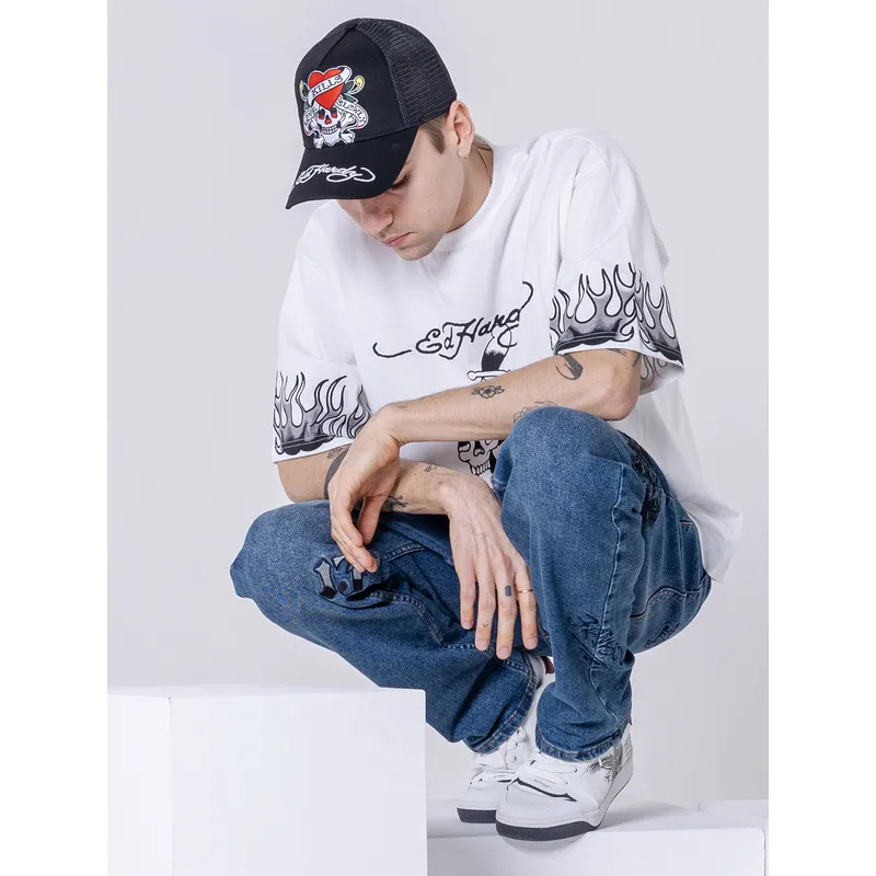 cepur-izliekta-truckeris-melns-snapback-love-kills-slowly-no-ed-hardy