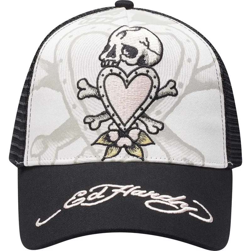 cepur-izliekta-truckeris-melns-snapback-death-before-no-ed-hardy