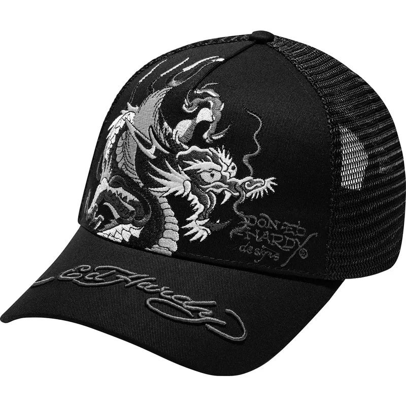 cepur-izliekta-truckeris-melns-snapback-mono-giant-no-ed-hardy