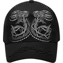 cepur-izliekta-truckeris-melns-snapback-duo-black-snake-no-ed-hardy