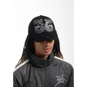 cepur-izliekta-truckeris-melns-snapback-duo-black-snake-no-ed-hardy