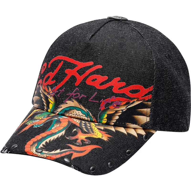 cap-izliekta-black-adjustable-strap-no-ed-hardy