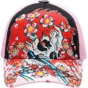 cepur-izliekta-truckeris-roza-snapback-ghost-no-ed-hardy