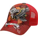 cepur-izliekta-truckeris-sarkans-snapback-brave-hearts-no-ed-hardy
