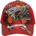 cepur-izliekta-truckeris-sarkans-snapback-brave-hearts-no-ed-hardy